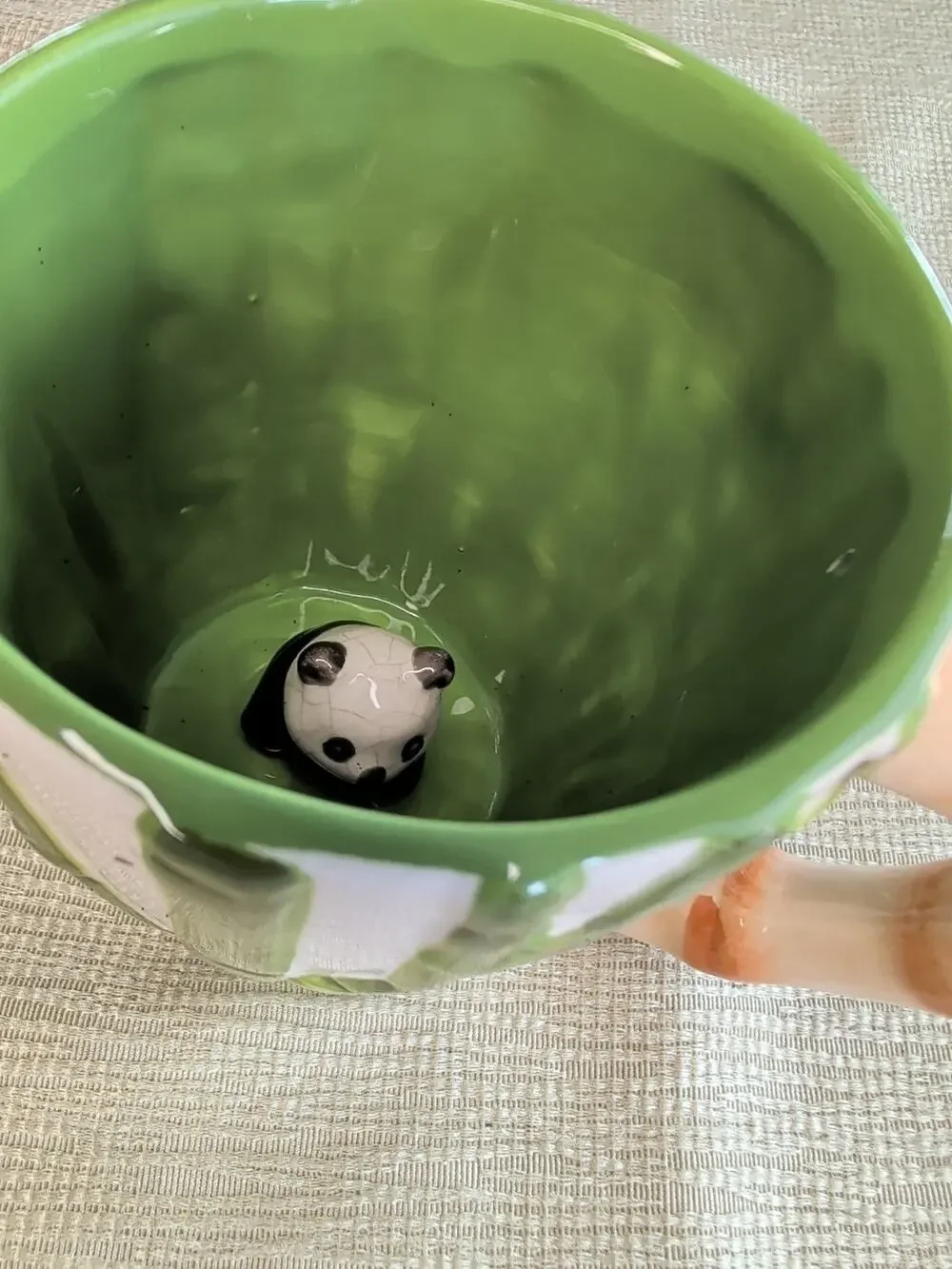 Pier 1 Bamboo Surprise Panda Coffee Tea Mug Cup